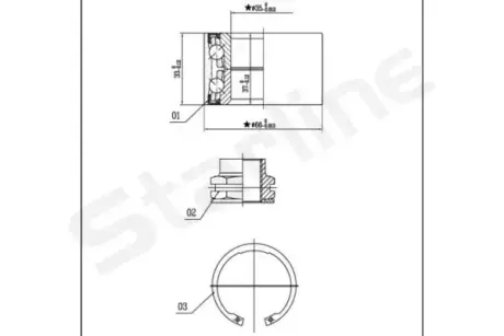 Пiдшипник ступицi колеса Starline LO 01401