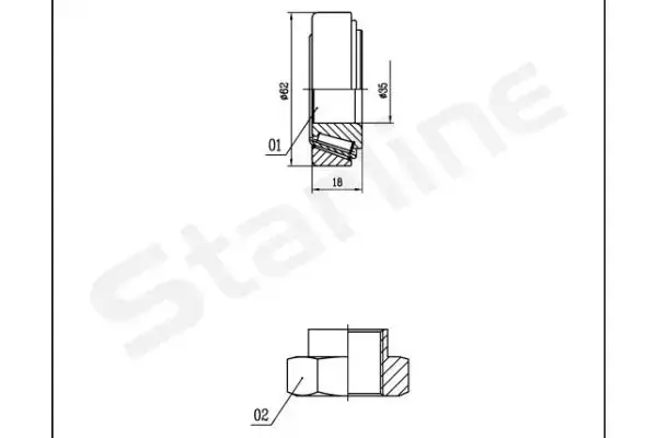 Пiдшипник ступицi колеса starline LO 01431