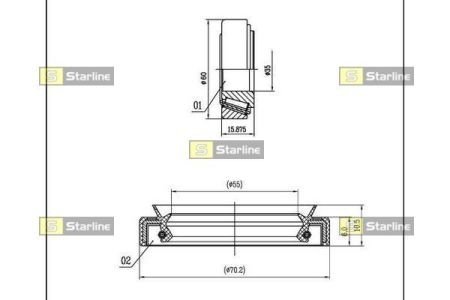 Пiдшипник ступицi колеса starline LO 01433