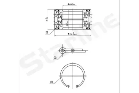 Пiдшипник ступицi колеса starline LO 03410