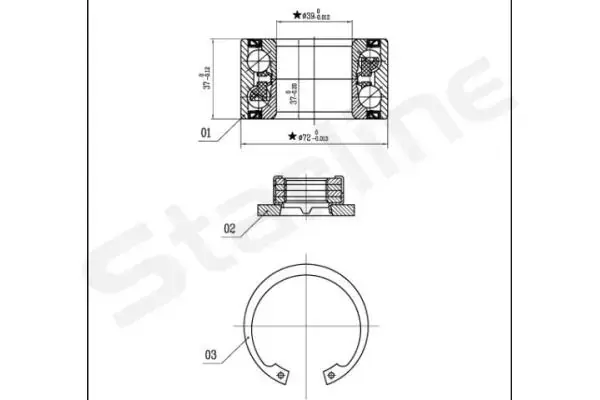 Пiдшипник ступицi колеса starline LO 03531