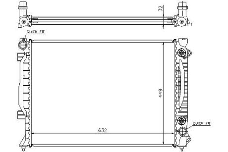 Радіатор інтеркулера starline AIA2157 на Ауди Allroad