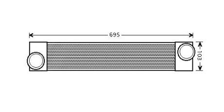 Радіатор інтеркулера starline BWA4346 на Бмв E60