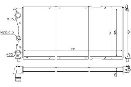 Радиатор интеркулера starline FTA2143 на Фиат Пунто 1