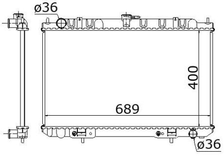 Радіатор охолодження двигуна starline DN2189 на Ниссан Максима а32