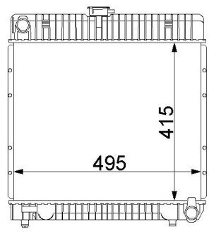 Радиатор охлаждения двигателя starline MS2042 на Мерседес W123