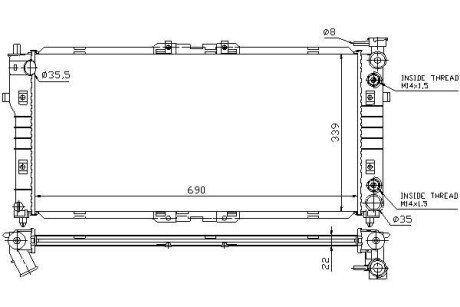 Радіатор охолодження двигуна starline MZ2027 на Мазда 626 ge
