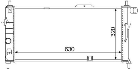 Радиатор охлаждения двигателя starline OL2066 на Опель Кадет е