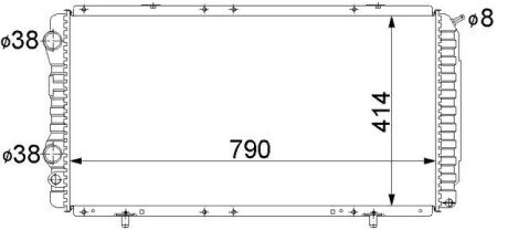 Радиатор охлаждения двигателя starline PE2150 на Пежо Боксер