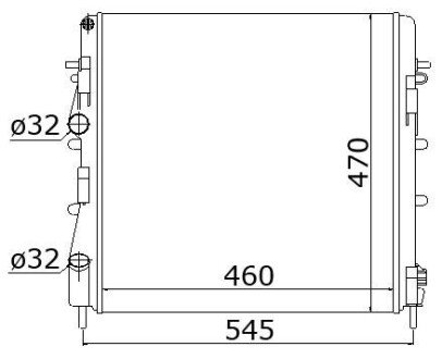 Радиатор охлаждения двигателя starline RTA2325