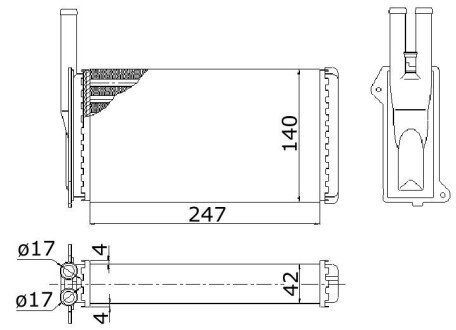 Радиатор печки (отопителя) starline FD6098