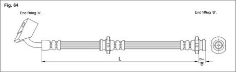 Тормозной шланг starline HA BH.1207 на Ниссан Bluebird т12