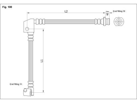 Тормозной шланг starline HABH1266