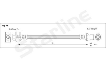 Тормозной шланг starline HA CC.1211