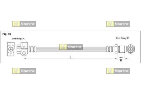 Тормозной шланг starline HACC1211 Опель Рекорд