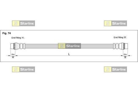 Гальмівний шланг starline HADA1247