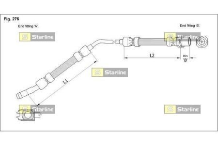 Тормозной шланг starline HA E.1219