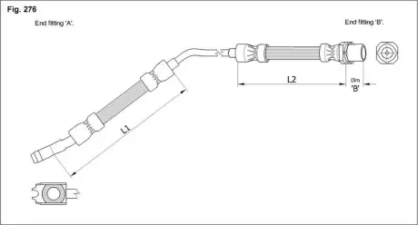 Гальмівний шланг starline HAE1219