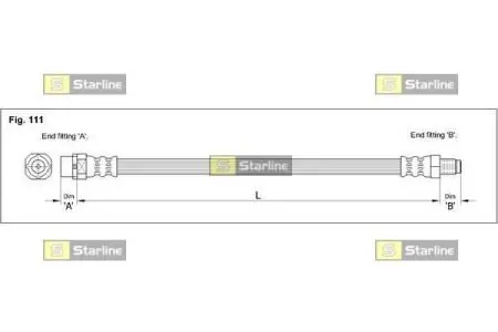 Тормозной шланг starline HAE1221