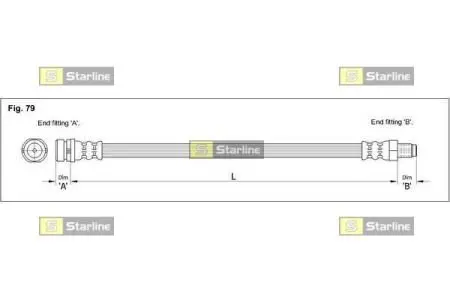 Тормозной шланг starline HAST1006