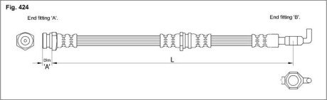 Тормозной шланг starline HA ST.1087 на Мазда 323 bg