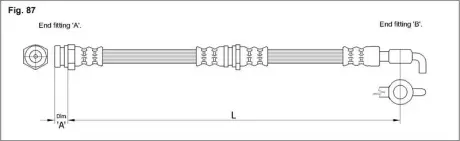 Гальмівний шланг starline HAST1088