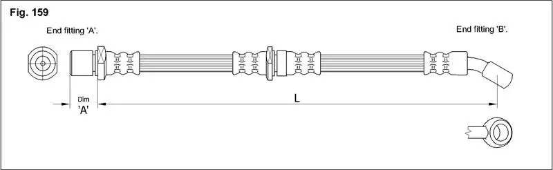 Тормозной шланг starline HAST1150