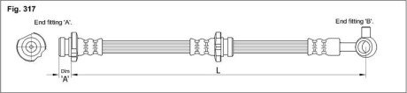 Тормозной шланг starline HA ST.1206