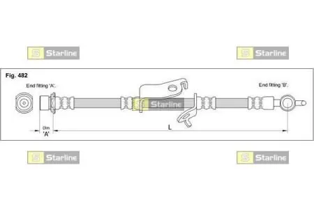 Тормозной шланг starline HAST1216