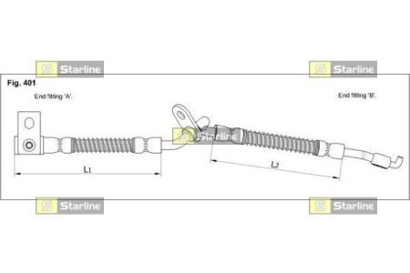 Тормозной шланг starline HA ST.1252