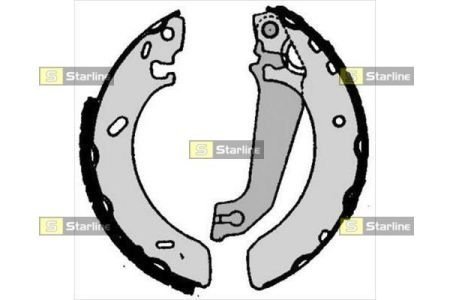 Колодки ручного (стоячого) тормоза starline BC 06050
