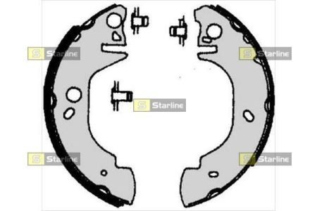 Задні тормозні (гальмівні) колодки starline BC 06760