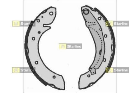 Колодки ручного (стоячого) тормоза starline BC 07165