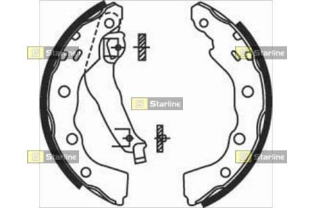 Колодки ручного (стоячого) тормоза starline BC 07740