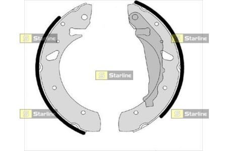 Колодки ручного (стоячого) тормоза starline BC 07850