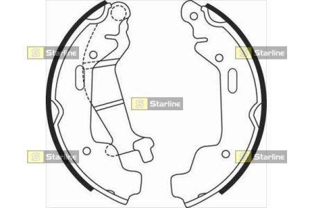 Колодки ручного (стоячого) тормоза starline BC 08110