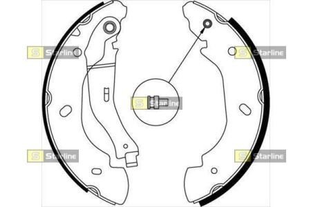 Колодки ручного (стоячого) гальма starline BC 08580