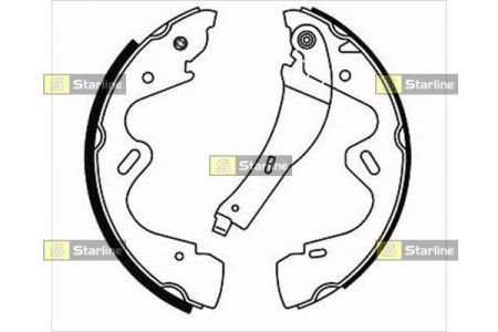 Колодки ручного (стоячого) гальма starline BC08730