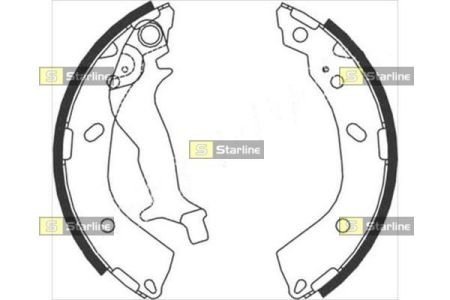 Колодки ручного (стоячого) гальма starline BC 08760