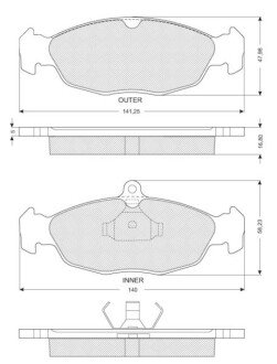 Тормозные колодки starline BD S024 на Опель Корса б