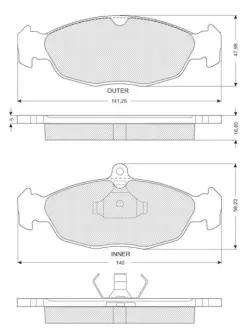 Тормозні (гальмівні) колодки Starline BDS024