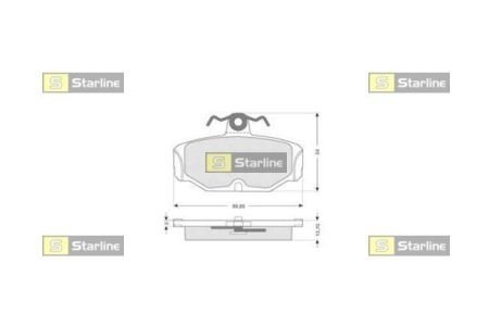 Тормозні (гальмівні) колодки starline BD S045