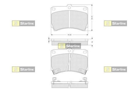 Тормозные колодки starline BD S063