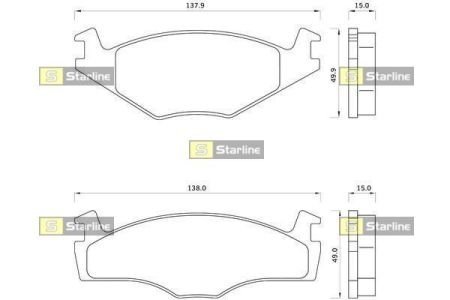 Передні тормозні (гальмівні) колодки starline BDS068