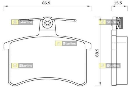 Тормозные колодки starline BD S078 на Ауди А8 д2