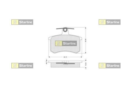 Тормозные колодки starline BD S080 на Пежо 405