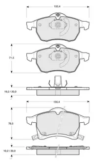 Тормозні (гальмівні) колодки Starline BDS081