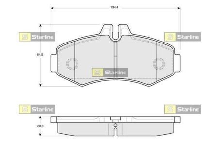 Передние тормозные колодки starline BD S086