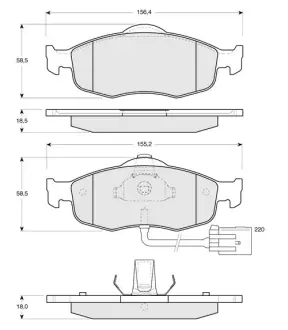 Тормозные колодки starline BDS105