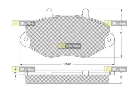 Передние тормозные колодки starline BDS137